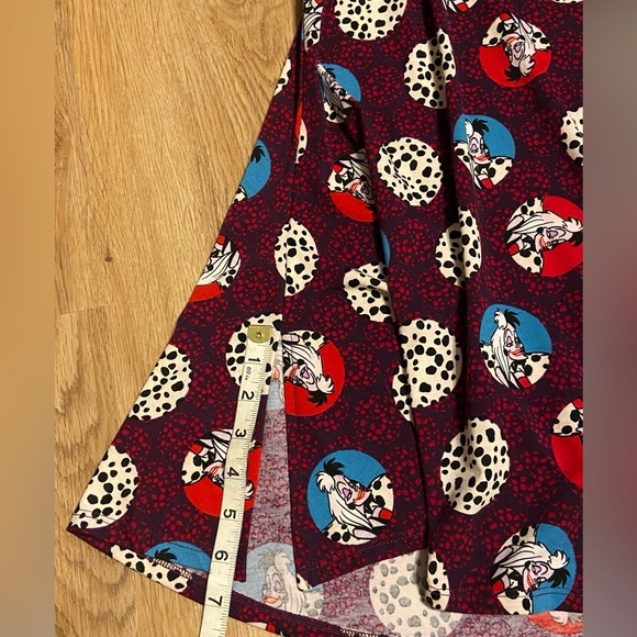 Cruella DeVille A-Line/Swing Dress size S. LuLaRoe “Carly” style dress w/slits. - Picture 3 of 10